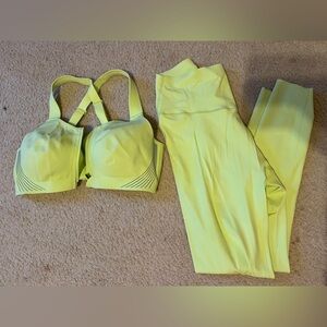Victoria's Secret Neon Yellow Activewear Set